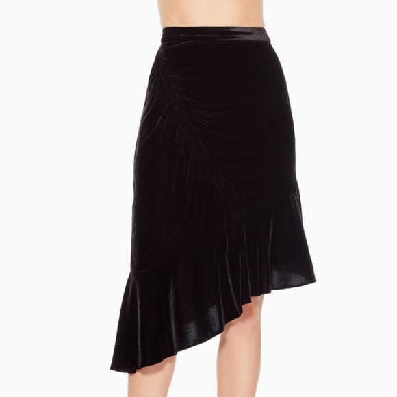Parker Dresses & Skirts - Parker Astrid black velvet asymmetrical skirt
